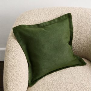 Olive 100% French Flax Linen Cushion Cover
