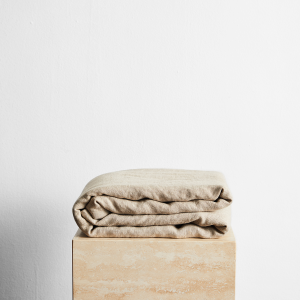 Oatmeal 100% French Flax Linen Throw