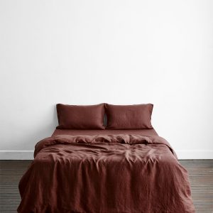 Cacao 100% French Flax Linen Bedding Set