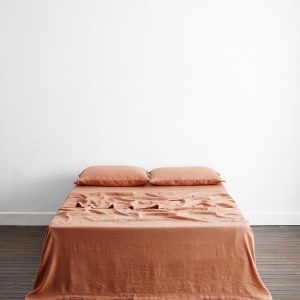 Hazelnut 100% French Flax Linen Flat Sheet
