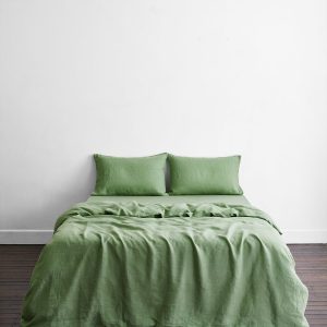Pistachio 100% French Flax Linen Bedding Set